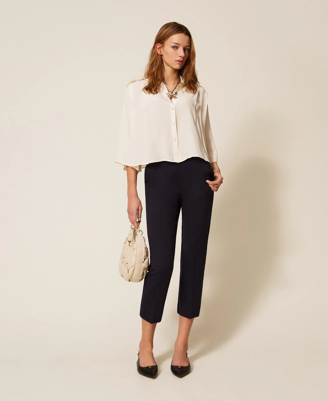 Pantalon cigarette avec décorations - TWINSET - FashionsVida