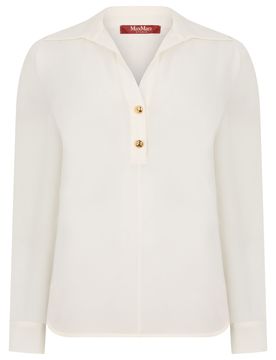 Long Sleeve Polo Blouse