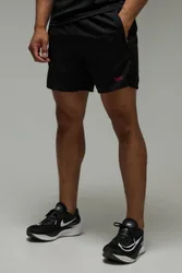 Men's Active Neon Logo 5inch Short Black Size X-Small Black XS