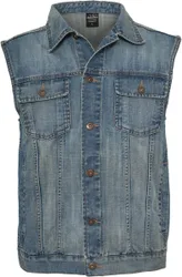 Weste - Denim Vest - S bis 5XL - für Männer - Größe M - hellblau - Männer - male