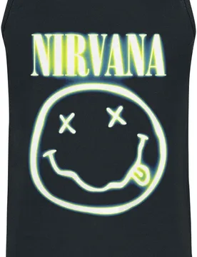 Tank-Top - Neon Logo - S bis XXL - für Männer - Größe L - schwarz - Lizenziertes Merchandise! - Männer - male - Nirvana - FashionsVida