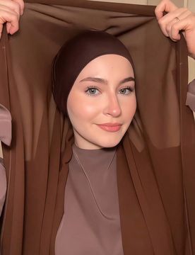 Pieza Hiyab instantáneo con broche magnético, combo de pañuelo de gasa con gorro interior de punto jersey, hiyab instantáneo 3 en 1, tela de gasa