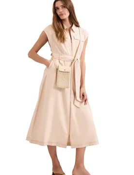 Women's Alira Utility Dress in Light Beige Size: 10 - Light Beige - Size: 10 - Phase Eight - FashionsVida