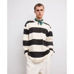 Camiseta de manga larga raya de hombre