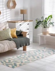 Asiatic Muse Shapes Rug Blue