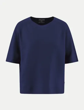 SHORTSLEEVE FINE COTTON Blau L - Fynch-Hatton - FashionsVida