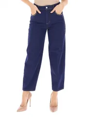 Jeans con strass BLU SCURO 25