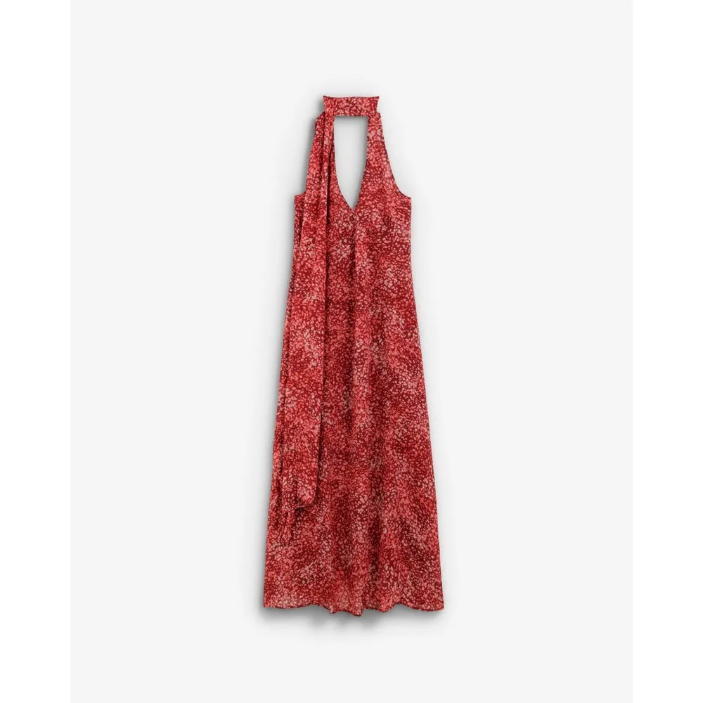 Vestido largo estampado con espalda semidescubierta - Scalpers - FashionsVida