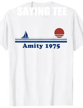 Amity 1975 Sunset - Sailboat Sunrise Summer Ocean Vacation T-Shirt Fashion Holiday Clothes Short Sleeve Tops Vintage Saying Tee - Aliexpress - FashionsVida
