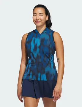 POLO SENZA MANICHE ULTIMATE365 TOUR PRINTED M Lucid Ray Blue - Adidas - FashionsVida