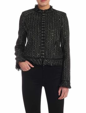 Giacca Sparkle Bouclè nera