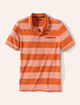 Extraglatt-Polo Klimakontrolle, , Farbe Orange, 54, bügelfrei mit weicher Baumwolle Herren - Walbusch - FashionsVida