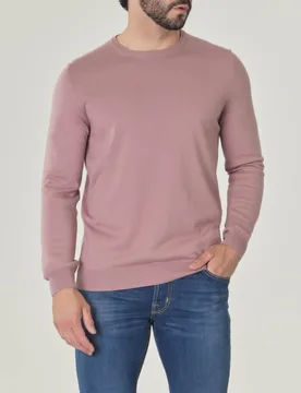 Maglia girocollo rosa antico Pellizzari in puro cotone made in Italy - Rodolfo Pellizzari - FashionsVida