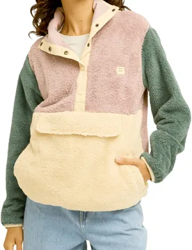 Polaire douce à col montant - Switchback Pullover Sea Fog - Taille M - Rose - Billabong - FashionsVida