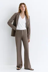 Straight-Leg Smart Trousers (Size: )