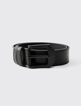 Men's Formal Belt Black Size Medium Black M - boohooMAN - FashionsVida