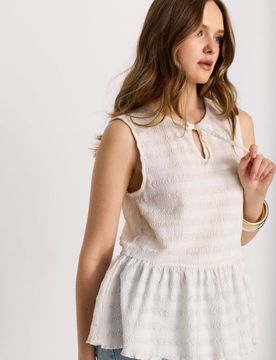 Blusa senza maniche strutturata - nude