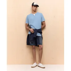Bermuda de hombre 5 bolsillos knit denim