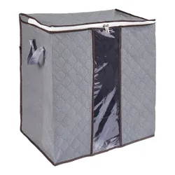 Kleidertasche mit Sichtfenster grau