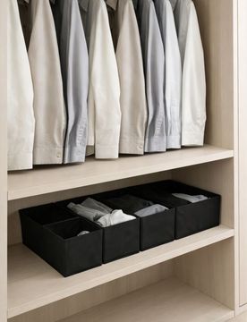 Pack organizer pieghevoli per armadio - nero