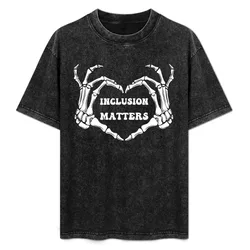 Inclusion Matters Skeleton Hands T-Shirt Work Wear Breathable Tee
