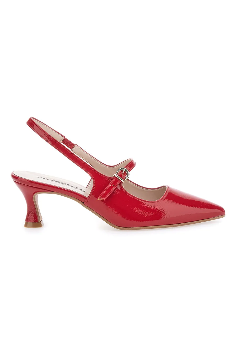 Décolleté Slingback Rosse a Punta Effetto Vernice P507 37 - Pittarello - FashionsVida