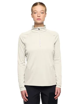 T-shirt à Manches Longues Avec Demi-zip Larice Light Ii Ecru 38 - VAUDE - FashionsVida