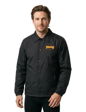 Veste Thrasher Flame Dot Coach Black XL - Santa Cruz - FashionsVida