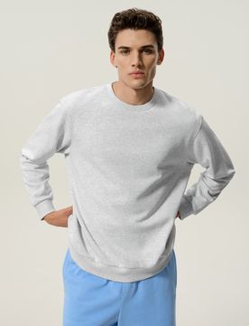 Felpa Uomo in Seta SILKERRY™ Morbida a Girocollo Elegante Husky XXL