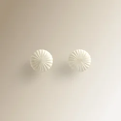 Set de 2 pomos Flor de hueso Bone
