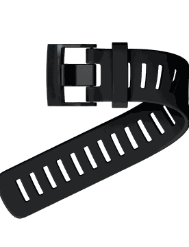 Bracelet d'extension noir en silicone pour Suunto Dive