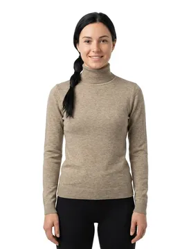 Maglione A Collo Alto Thess Desert Taupe / Detail Melange L