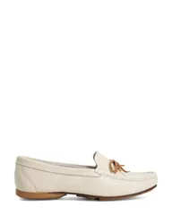 Wide Fit Leather Flat Loafer White female