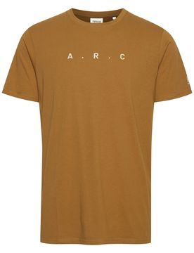 Solid Camiseta marrón / blanco
