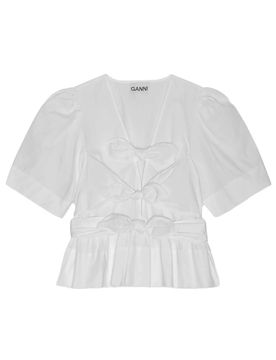 GANNI Top Bianco