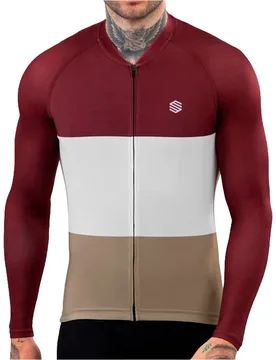 M2 triplet maillot manga larga hombre Granate (M) - Siroko - FashionsVida