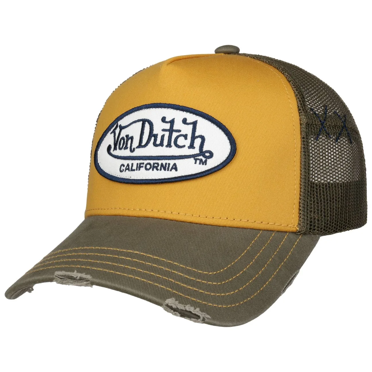 Distressed XX Trucker Cap by - khaki - Herren - Size: One Size - Von dutch - FashionsVida