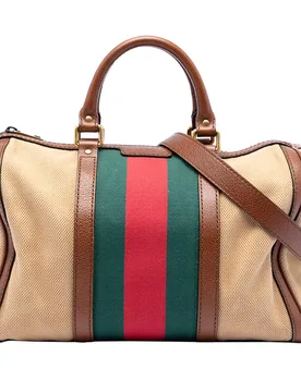 Medium Canvas Web Joy Boston Bag - Gucci - FashionsVida