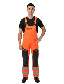 Combinaison Avec Poches Pour Genouillères Accelerate Safe 19569 Hi-Vis Red / Dark Navy 68