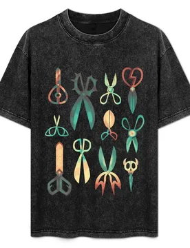 Dimensional Scissors T-Shirt Big and Tall Solid Color T-Shirt - Aliexpress - FashionsVida