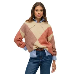 Pull Oversized Argyle Off White Multi L