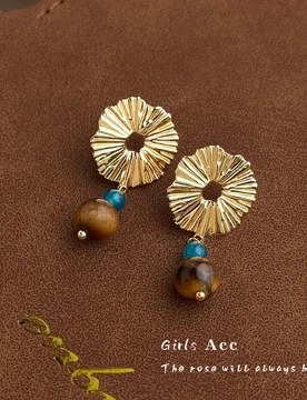 High Quality Vintage Style 925 Silver Women Tiger Eye Earrings Hollow Geometric Circle Fashion Exaggerated Earrings Wholesale - Aliexpress - FashionsVida