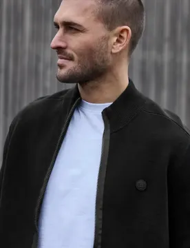 Street One Strickjacke mit Stehkragen male Schwarz