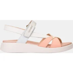 Sandalias planas de mujer de piel