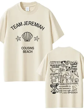 TV Play The Summer I Turned Pretty Team Jeremiah Cousins Beach Graphic Print T-shirt Men Women Casual Cotton Oversized T Shirts - Aliexpress - FashionsVida