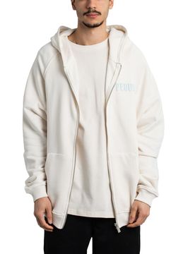Back Logo Zip-Hoodie Whisper White M Herren