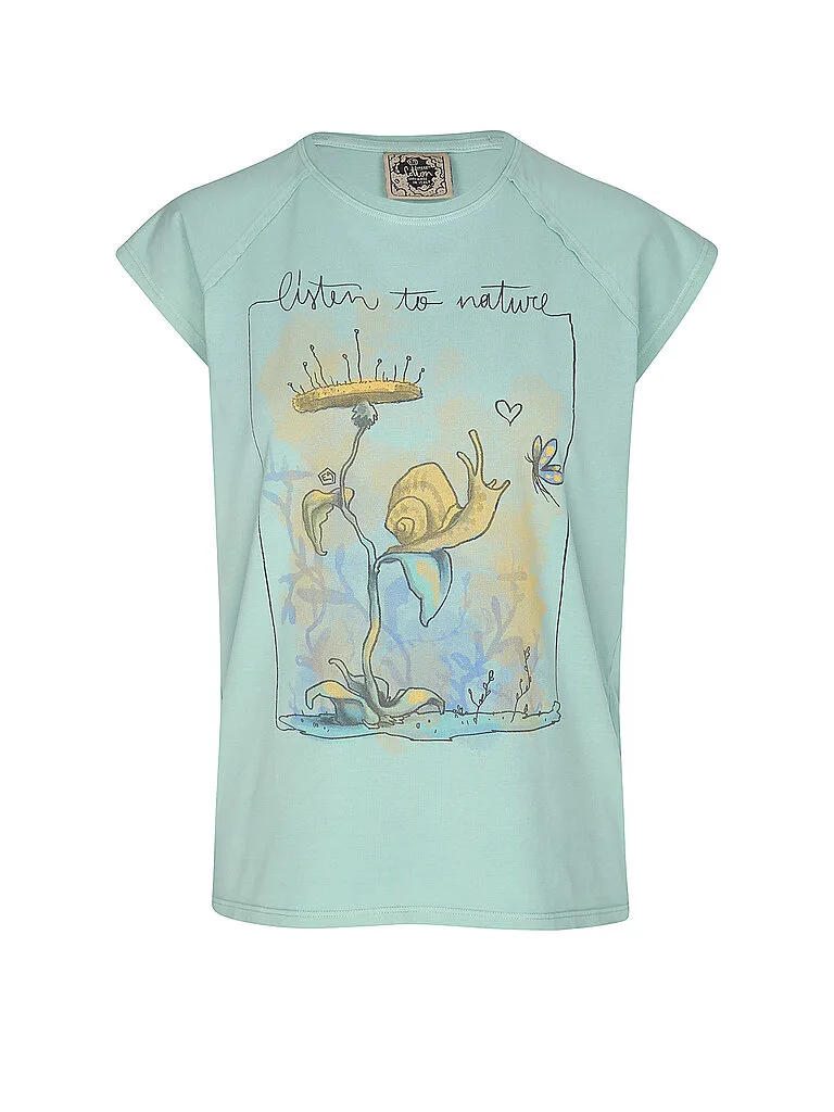 Damen Klettershirt Snail hellgrün L W - E9 - FashionsVida