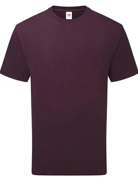 Unisex Adult Cotton T-Shirt (Dark Plum) - Purple - Size Small - Fruit of the loom - FashionsVida
