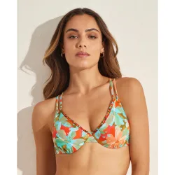 Top de bikini triangular con aro sin foam