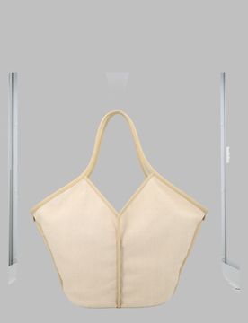 Linen Calel Shoulder Bag - 50 CM X 35 CM X 13 CM